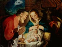 GG 171  GG 171, Abraham Bloemaert (1564-1651), Die Geburt Christi, Leinwand, 97 x 124 cm